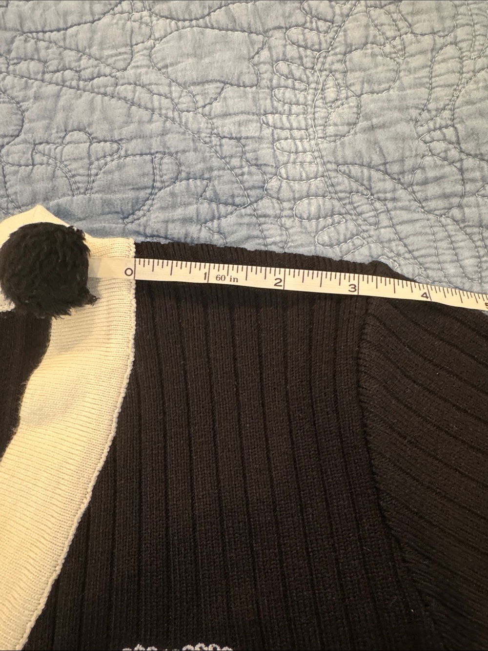 Classic Black and White CC Button Down Sweater - Picture 10 of 17